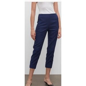 New Club Monaco Blue Crop Pants Womens 10 High Rise Knit Cigarette Capri